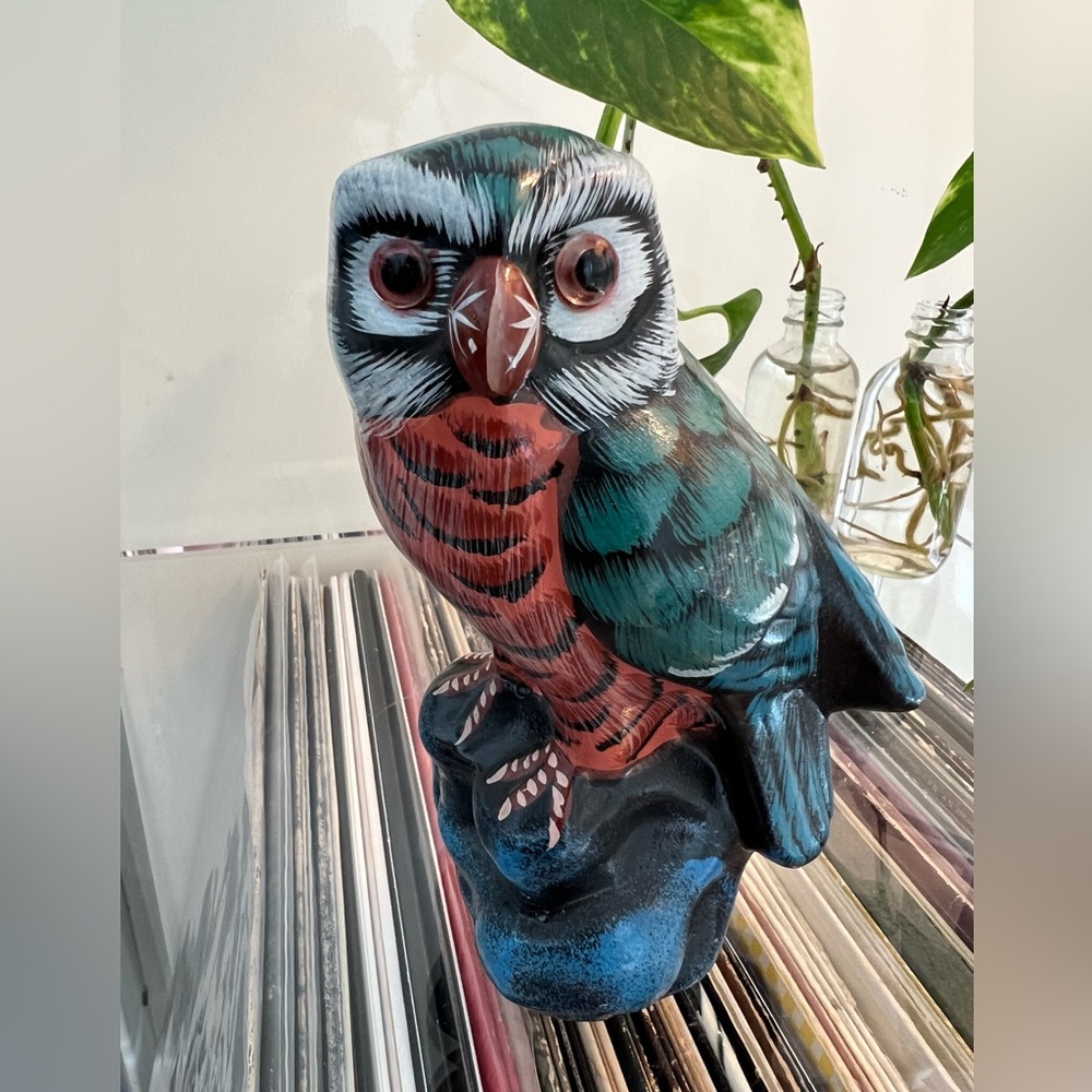 Hand Painted Owl Decor